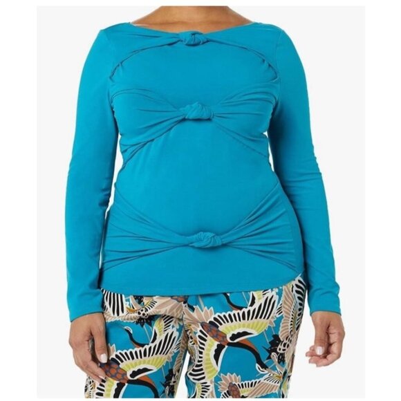 Terea Women's Primrose Knotted Front Long Sleeve Top size XXL NWT - Picture 1 of 6